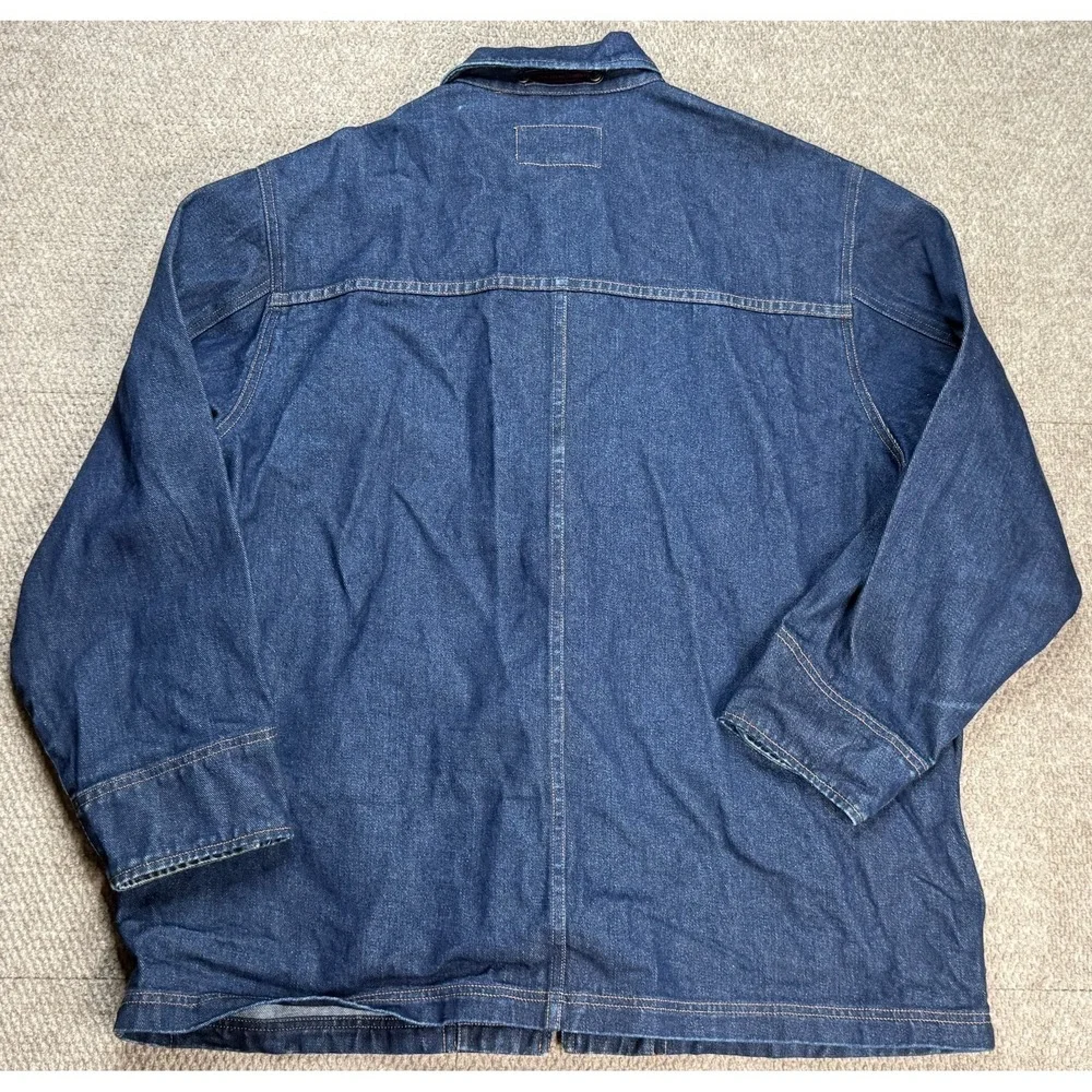 Lauren Jeans Co. Ralph Lauren Women's Vtg‎ Fireman Clasp Denim Jacket Size 2X - Picture 9 of 11